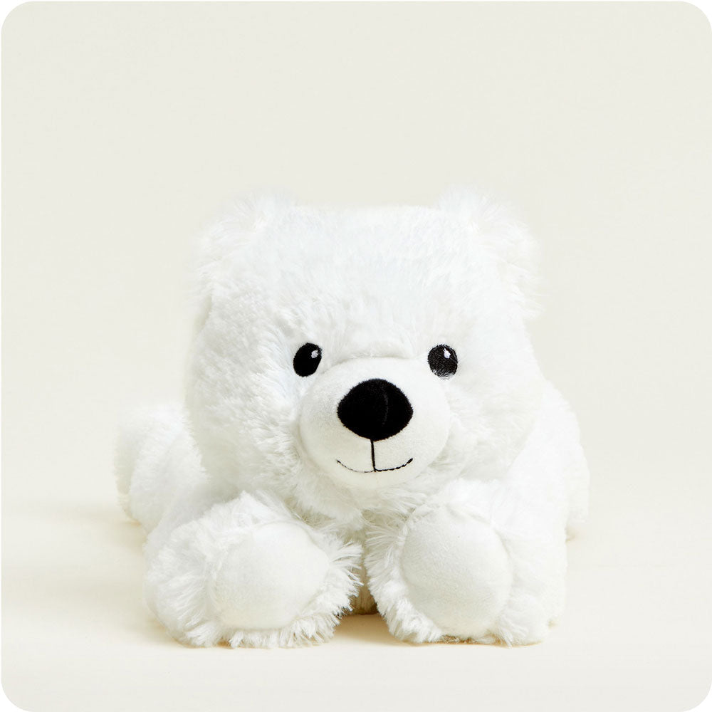 Image 100: Microwavable White Bear Stuffed Animal Warmies